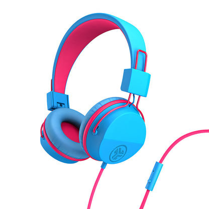 JBuddies Studio On-Ear Kids Wired Type-C Headphones Blue/Pink