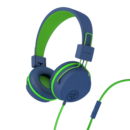 JBuddies Studio On-Ear Kids Wired Type-C Headphones Blue/Green