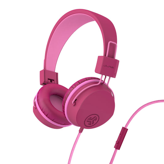 JBuddies Studio On-Ear Kids Wired Type-C Headphones Dark Pink
